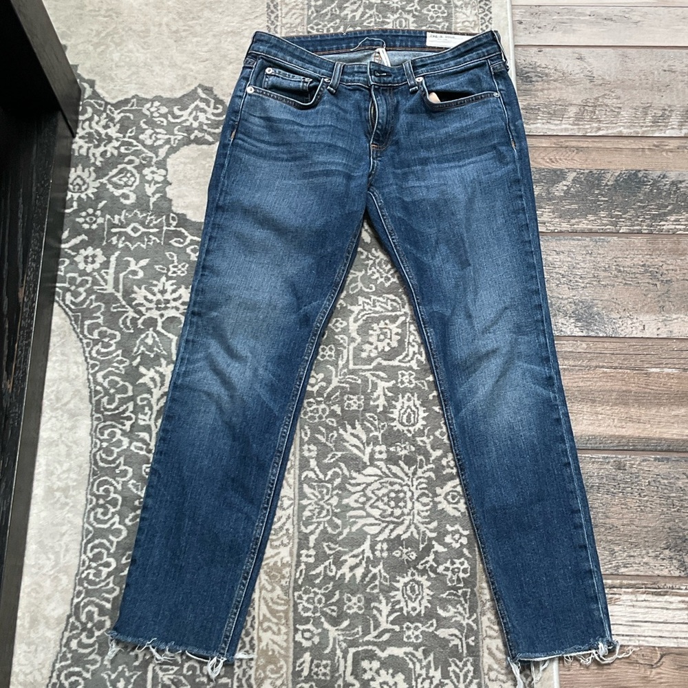 rag & bone Women's Slim Boyfriend Jeans in Dark Indigo 25